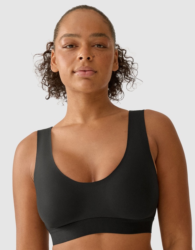 Naturana - Back & Side Smoothing Wirefree Crop Top Bra