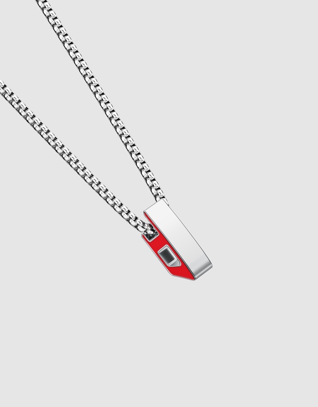 Diesel - D Logo Silver Necklace