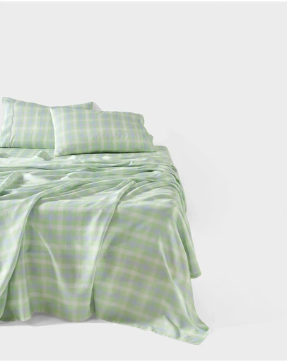 Linen House - Sunrise Check Sheet Set