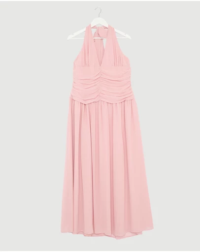 Revibe - Repaired CHANCERY Talara Halter Maxi Dress - AU 16