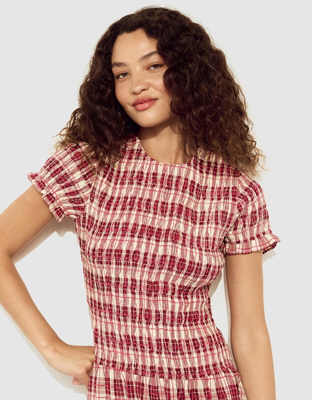 MINKPINK - Anouk Shirred Midi Dress