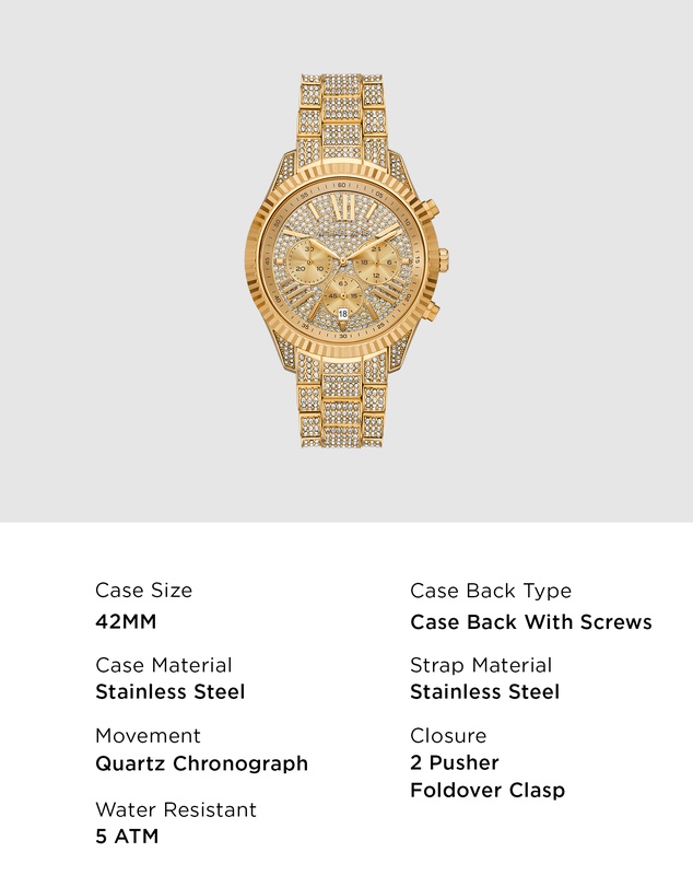 Michael Kors - Lexington Gold Chronograph Watch