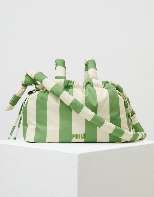 Phile - Pram Caddy - Green Stripes