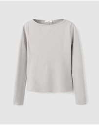 M.N.G - Cotton Boat Neck T-Shirt