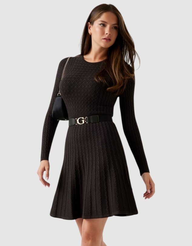 GUESS - Eco Cable Belted Hana Mini Dress