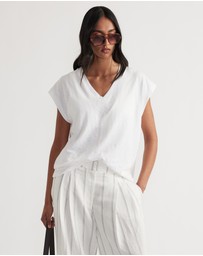 Decjuba - Shay Slub V-Neck Tee