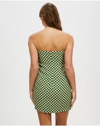 Third Form - Retrospect Tuck Strapless Mini Dress