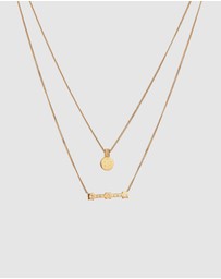 Elli Jewelry - Necklace Layer Moonstone 925 Sterling Silver Vermeil