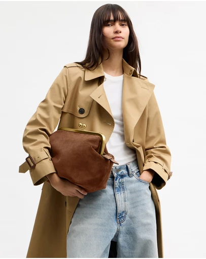 Coach - Suede Kisslock Frame Bag 27