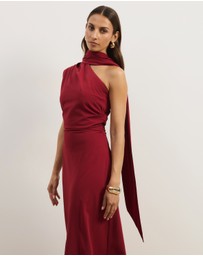 Atmos&Here - Zoey Asymmetrical Scarf Midi Dress