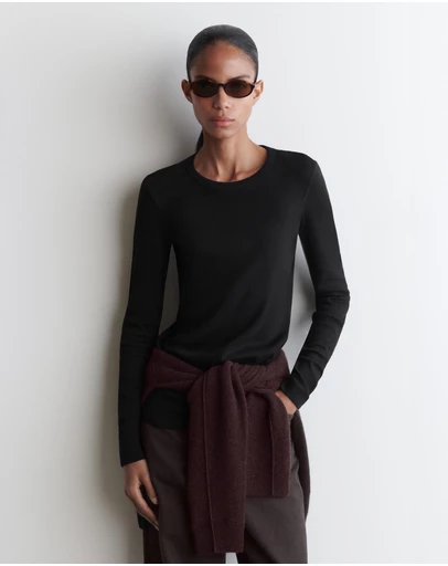 COS - Ribbed Jersey Long-Sleeved Top