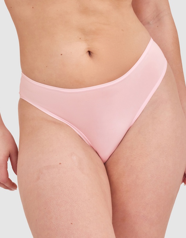 Bras N Things - NKD High Leg Brazilian Knicker - Pink