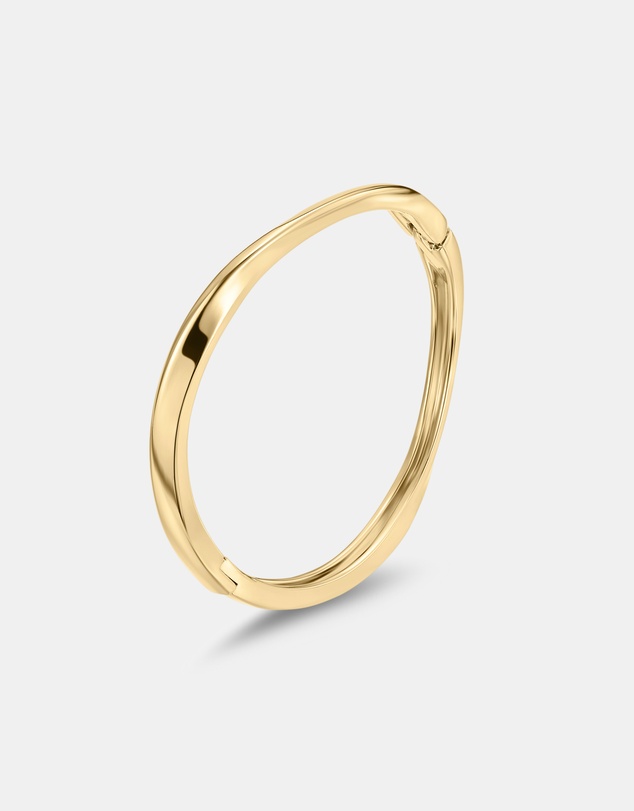 Mestige - Sienna Asymmetrical Bangle - 18K Gold Plated