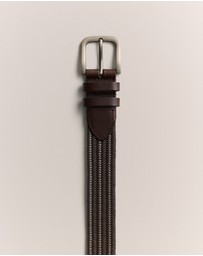 Trenery - Maitland Woven Leather Belt in Chocolate