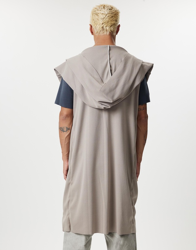 Surrounded By Ghosts - The Natrolite Hooded Rib Knit Sleeveless Cardigan