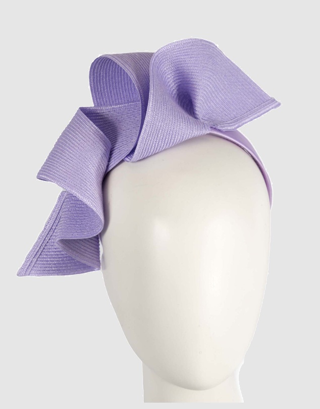 Max Alexander - Large Wavy Lilac Racing Fascinator