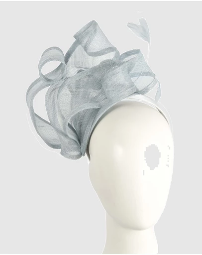 Max Alexander - Sinamay Blue Racing Fascinator