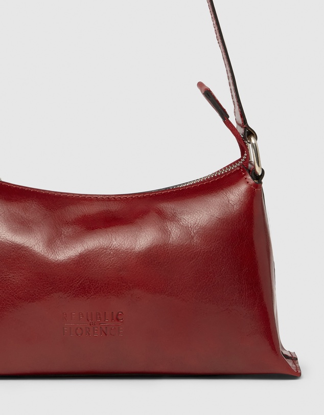 Florence - The Laura Red Leather Shoulder Bag