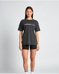 Upstate - Thrive Tee - Washed Black Stacked