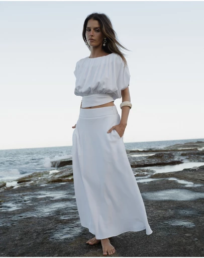 Forcast - Goulbury A-Line Midi Skirt