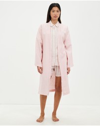Gingerlilly - Mia Pink Linen Robe