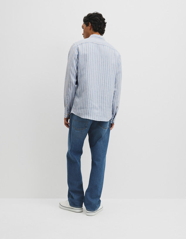 Country Road - Regular Fit Linen Stripe Shirt