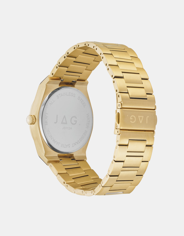 Jag - Arlo Mens Green Dial 41mm Gold Watch