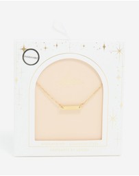 Lovisa - Waterproof Gold Plated Stainless Steel Mini Engravable Bar Necklace