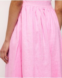 AERE - Esme Halter Linen Midi Dress