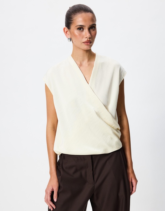 Tussah - Alessandra Satin Wrap Top
