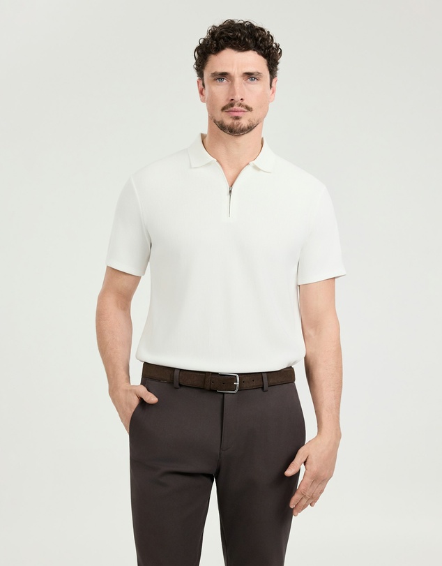 Tarocash - Javier Textured Zip Polo