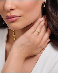 THOMAS SABO - Golden Band Ring with White Zirconia