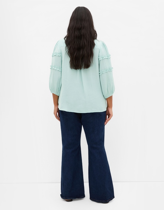City Chic - Drama Queen Elbow Sleeve Shirt