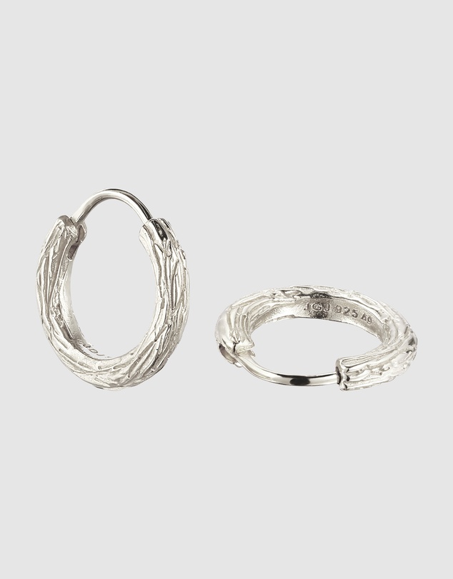Kuzzoi - ICONIC EXCLUSIVE - Textured Hoop Earrings in 925 Sterling Silver