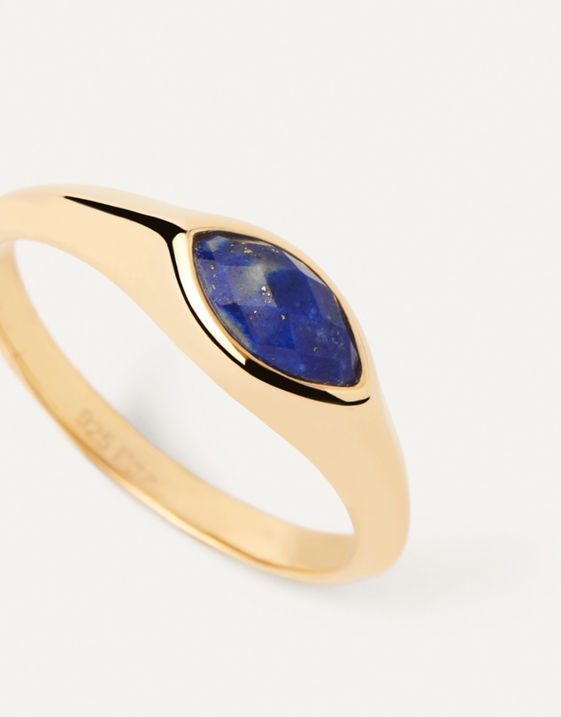 PDPAOLA - Lapis Lazuli Nomad Stamp Ring