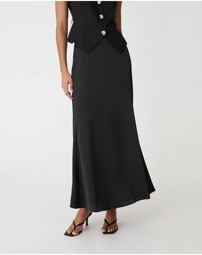 Forcast - Leigh Satin Maxi Skirt
