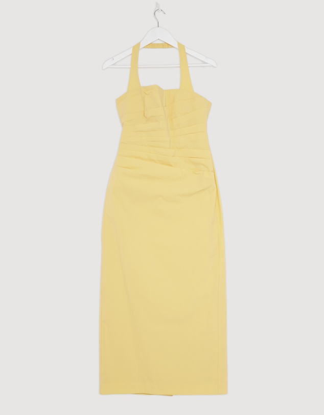 Revibe - Repaired Shona Joy Campbell Draped Halter Maxi Dress - AU 10