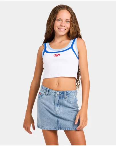 Roxy - Girls 8 to 16 Backslider Denim Mini Skirt