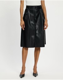Mossée - Lily A Line Leather Skirt