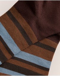 Trenery - Bold Stripe Sock in Espresso