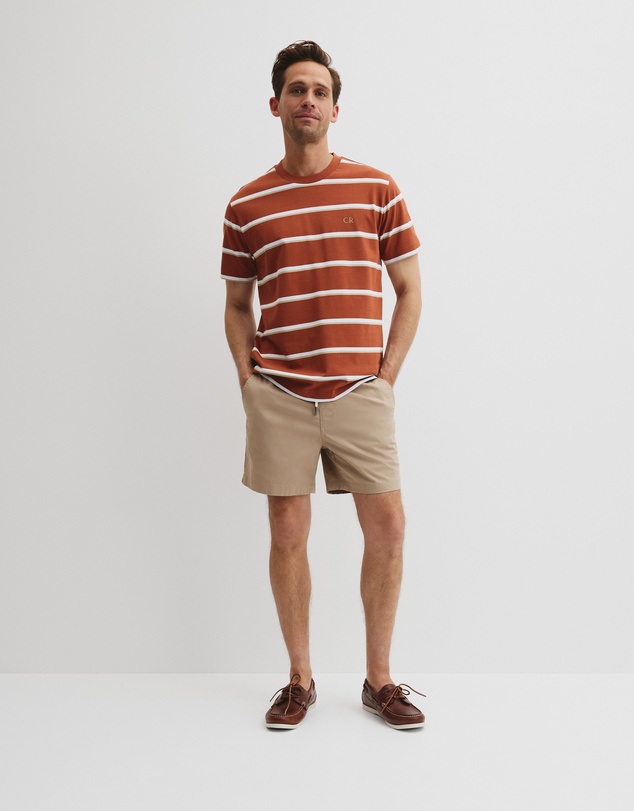 Country Road - Australian Cotton Cr Logo Stripe T-shirt