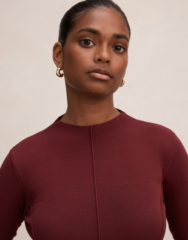 Forever New Petite - Irina Petite Long Sleeves Tie Knitted Dress