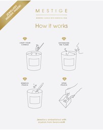Mestige - Euphoria Scented Soy Candle 340g - Hidden Jewellery Embellished with crystals from Swarovski