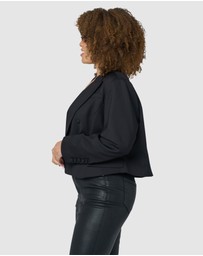 Pink Dusk by Curve Project - Gimme More Cropped Blazer