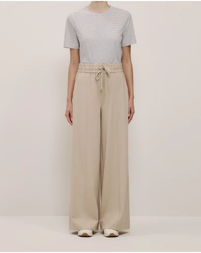 Trenery - Ponte Wide Leg Travel Pant in Clay