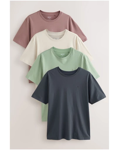 NEXT - 100% Cotton T-Shirts 4 Pack Regular Fit
