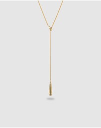 Elli Jewelry - Necklace Y-Shape Drop Crystal 925 Sterling Silver Gold-Plated