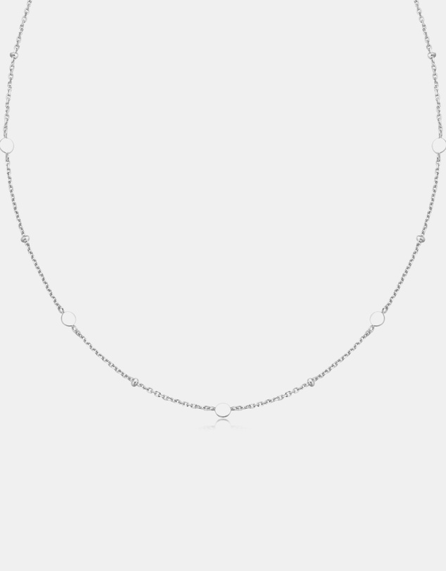 Ania Haie - Ania Haie Silver Disc Station Necklace