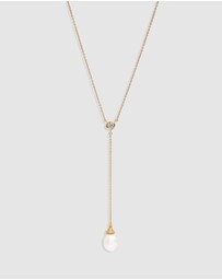 By Charlotte - Whispers of Tranquillity Pearl Lariat Necklace