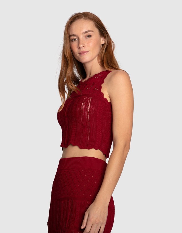 Belle & Bloom - Harvest Haze Crochet Crop Top